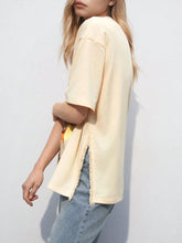 Women's Back To School Casual Loose Fit Graphic Print Round Neck Short Sleeve T-Shirt, Summer